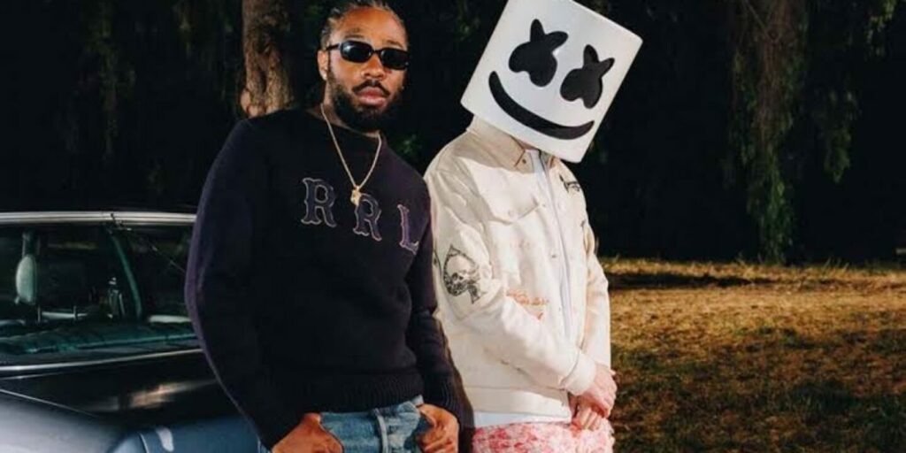 Cover art of Fell In Love Lyrics by Marshmello & Brent Faiyaz