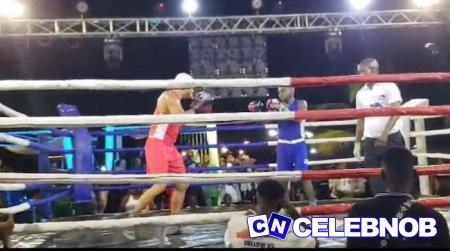 Watch Video: Portable beats Charles Okocha in celebrity boxing fight